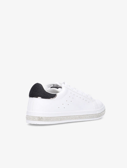 Sneakers strassées et à paillettes - noir - 4