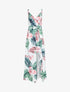 Robe imprimée à côté fendu - blanc - 3