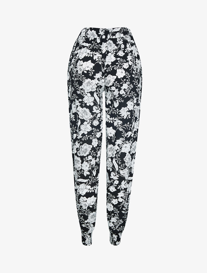 Pantalon sarouel à imprimés - noir - 2