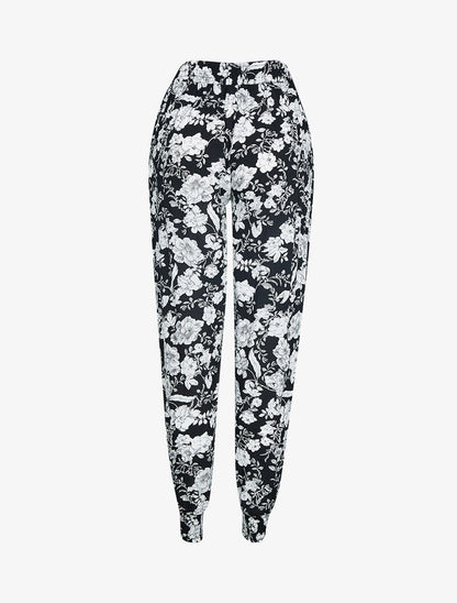 Pantalon sarouel à imprimés - noir - 2