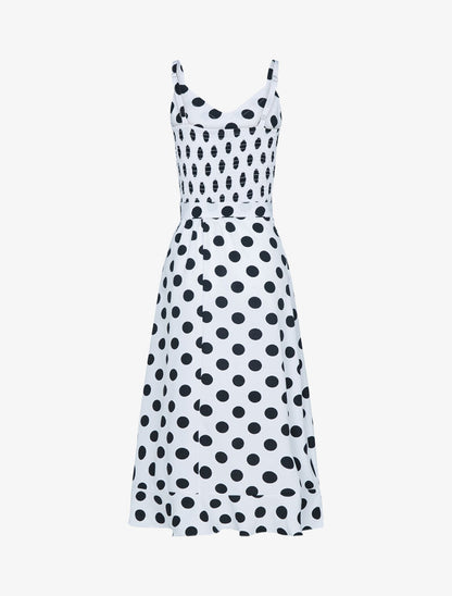 Robe portefeuille à pois - blanc - 2