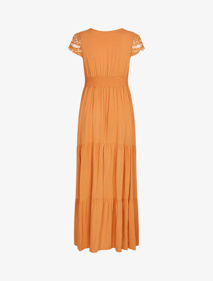 Robe à mancherons brodées - orange - 2