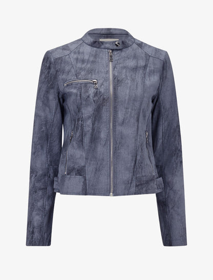 Veste en simili effet délavé - gris foncé - 2