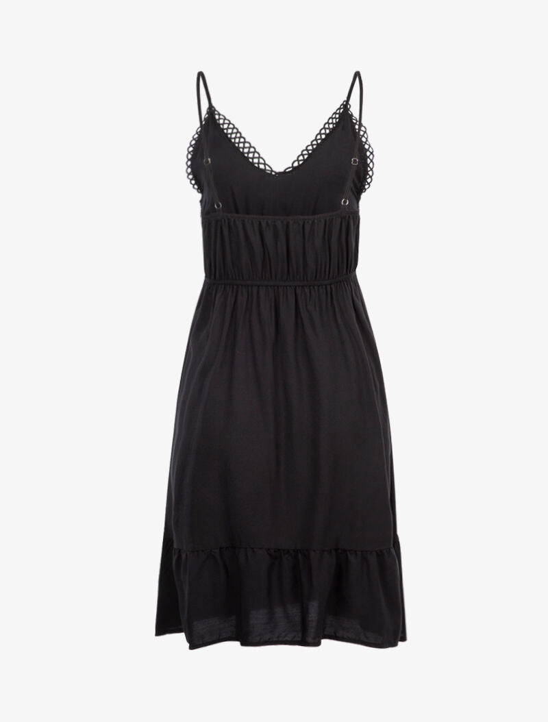Robe à buste en crochet - noir - 2
