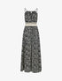 Robe à imprimé floral et crochet - noir - 3