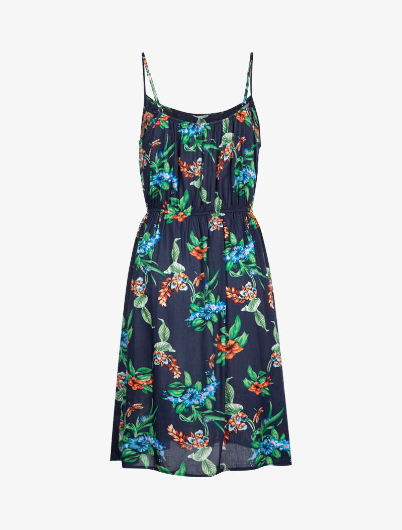 Robe à imprimé printanier - marine - 3