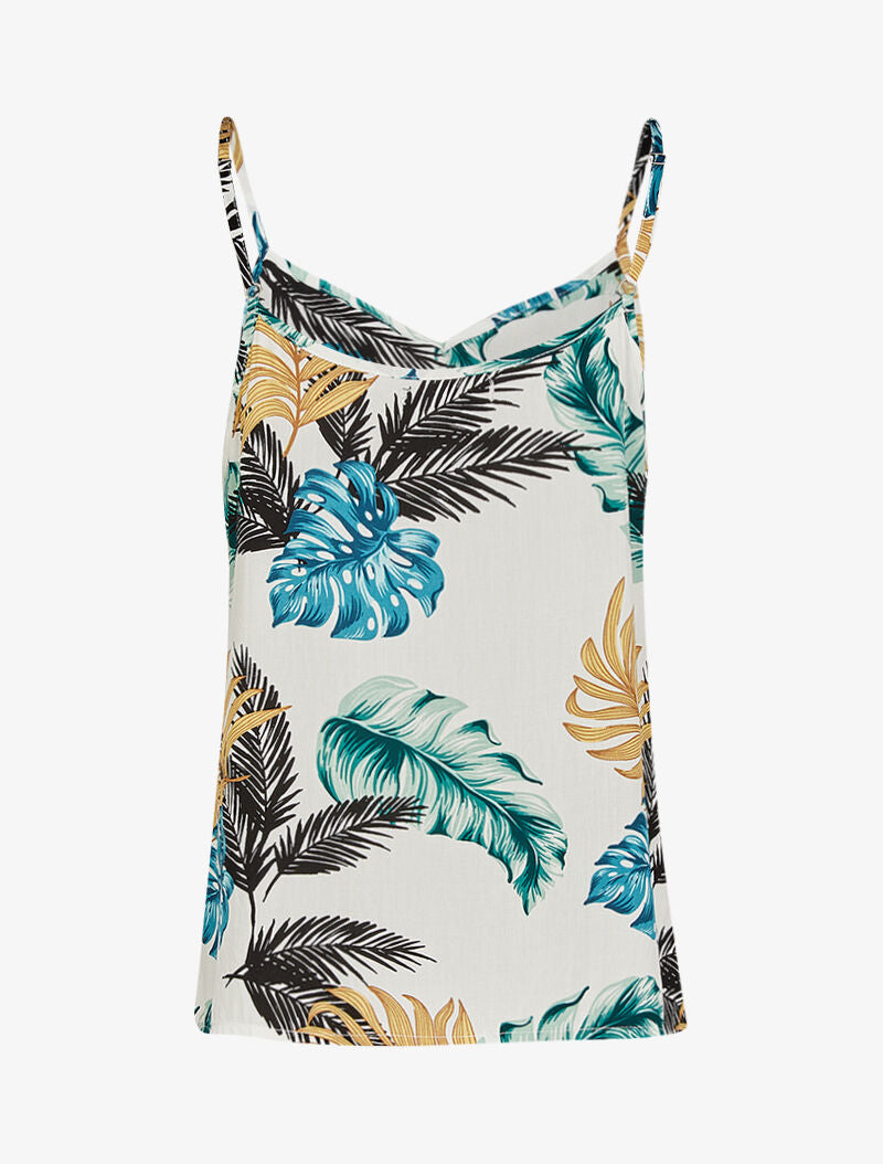 Débardeur à imprimé feuilles tropicales - ecru - 2