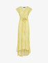 Robe asymétrique à imprimé petites fleurs - jaune - 1
