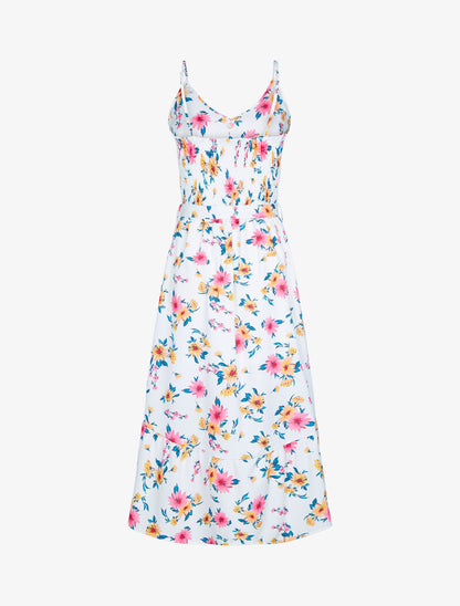 Robe asymétrique à imprimés - blanc - 2