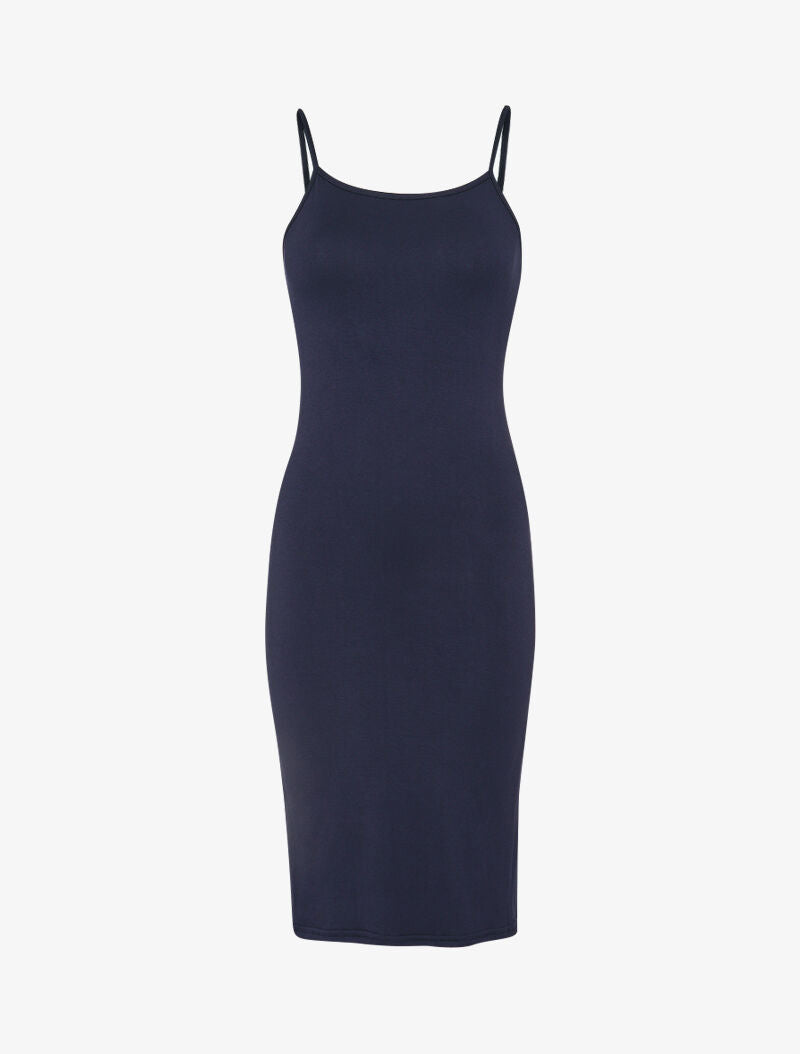 Robe basique unie - marine - 3