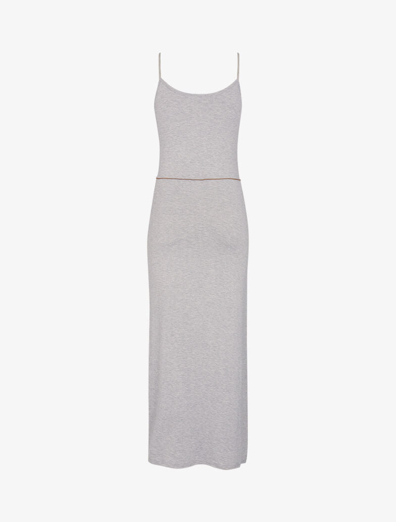 Robe à côtés fendus - gris clair - 2