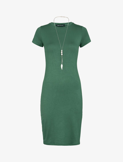 Robe t-shirt ajustée - vert - 1