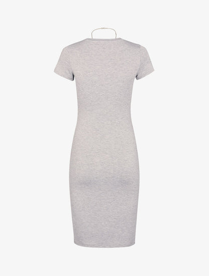 Robe t-shirt ajustée - gris chiné - 2