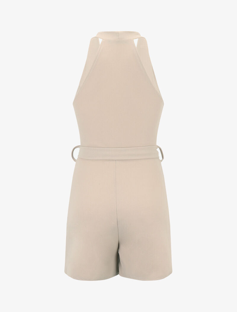 Combishort à buste zippé - beige - 2