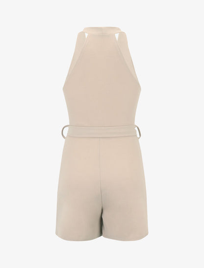 Combishort à buste zippé - beige - 2