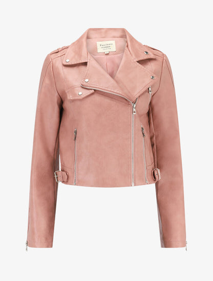 Perfecto en simili effet craquelé - rose foncé - 2