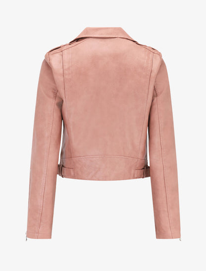 Perfecto en simili effet craquelé - rose foncé - 3