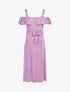Robe longue à épaules dénudées - rose foncé - 1