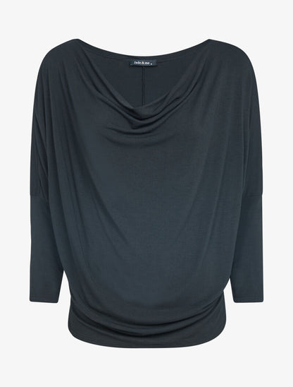 Top fluide coupe chauve souris - noir - 1