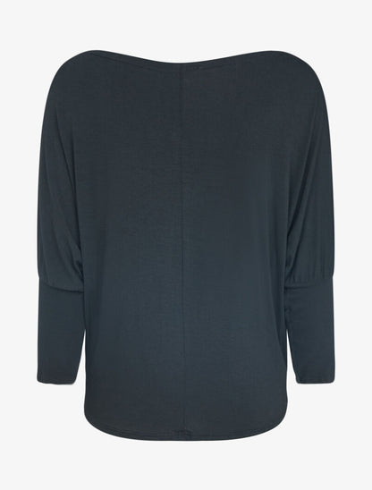Top fluide coupe chauve souris - noir - 2