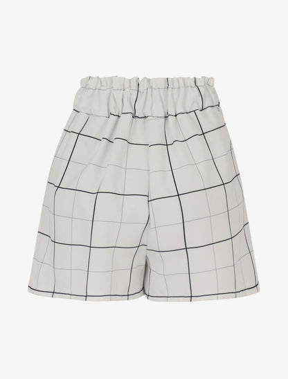 Mini short à imprimé carreaux - ecru - 2