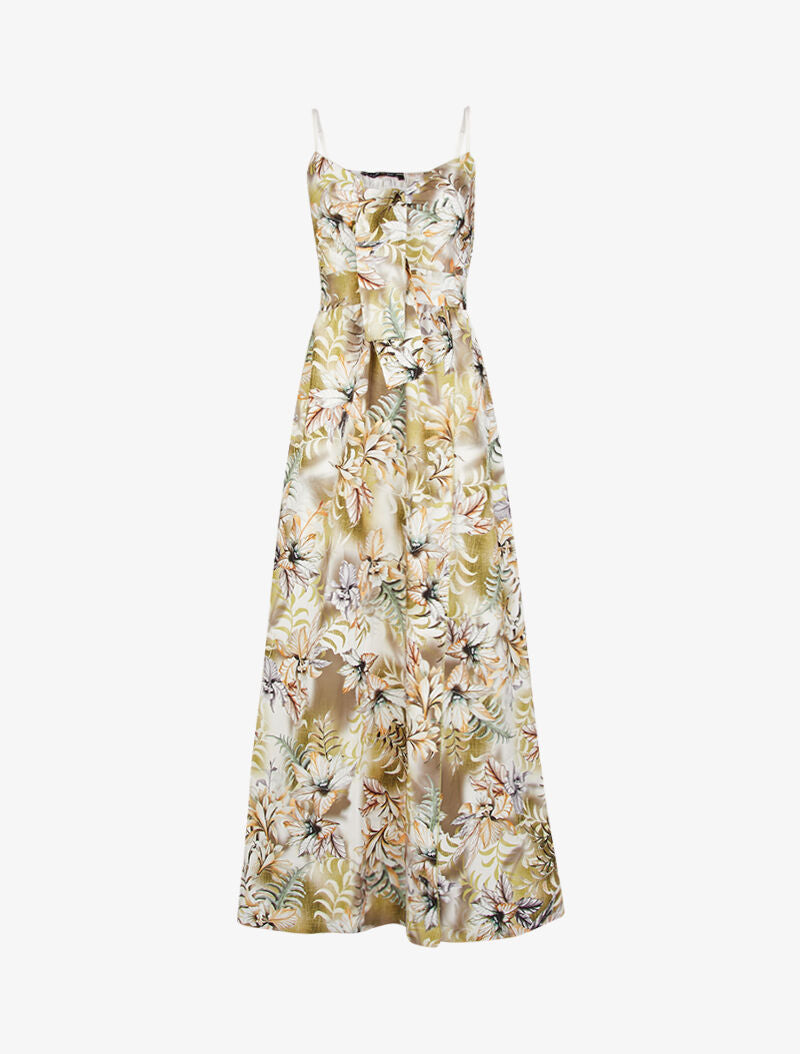Robe portefeuille à imprimé tropical - vert - 3