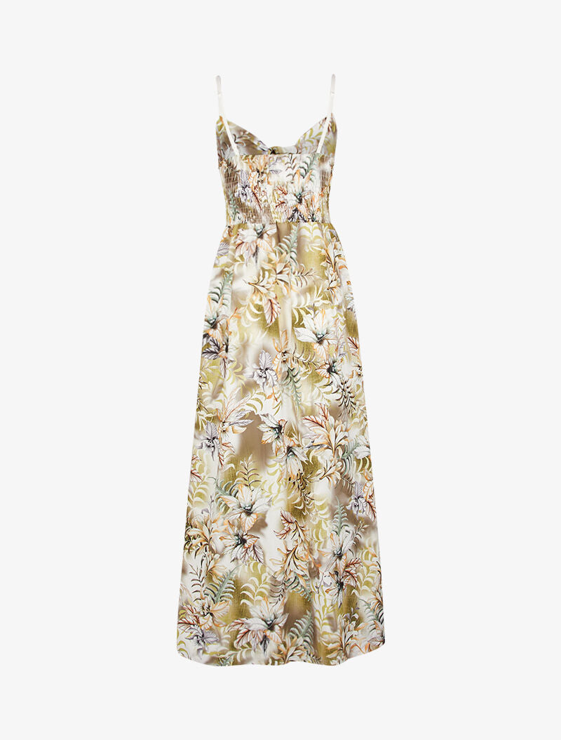 Robe portefeuille à imprimé tropical - vert - 2