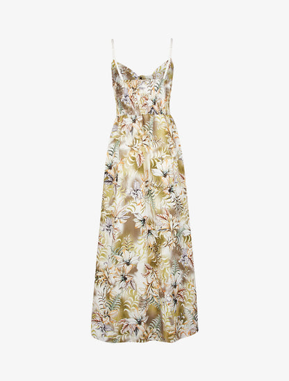 Robe portefeuille à imprimé tropical - vert - 2