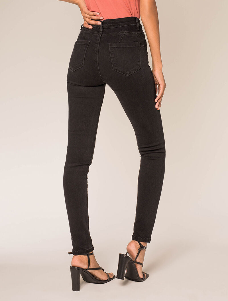 Jean push up coupe skinny - noir - 2