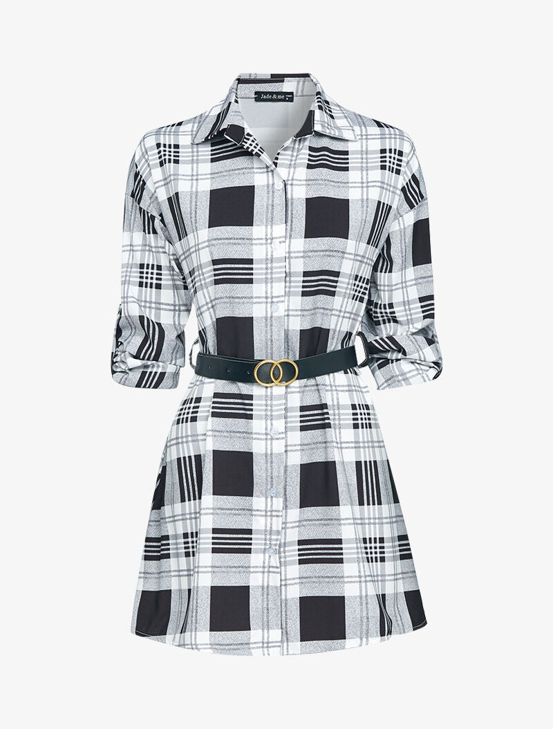 Chemise longue à imprimés - noir - 3