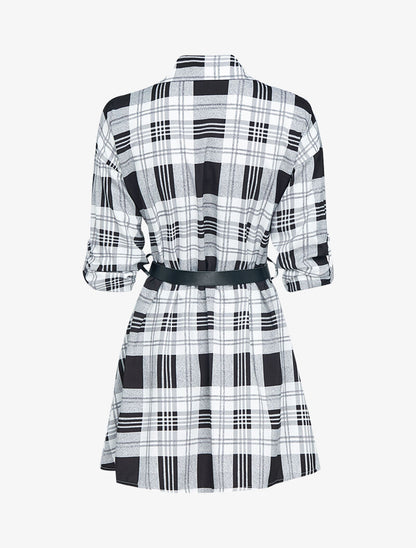 Chemise longue à imprimés - noir - 2