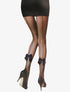 Collants en résille à noeuds satinés - noir - 1