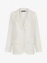 Blazer fluide en toile - blanc - 1