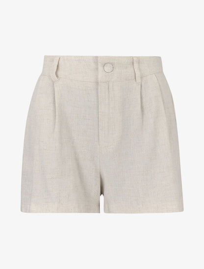 Mini short en toile - beige - 1