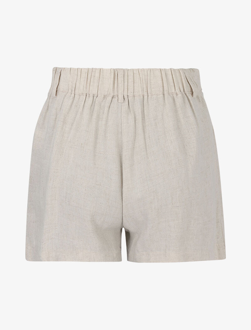 Mini short en toile - beige - 2