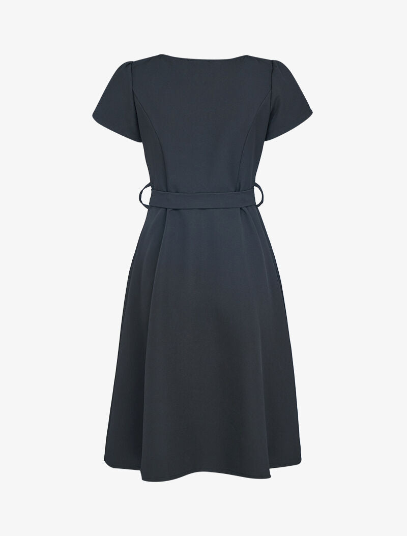 Robe patineuse à manches courtes - noir - 2