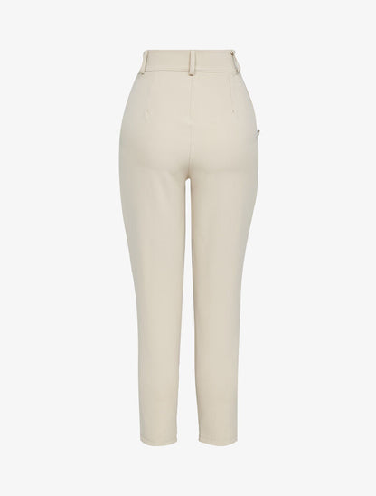 7/8 Hose mit dekorativen Knöpfen - beige