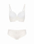 Ensemble à large bande dentelle - blanc - 1