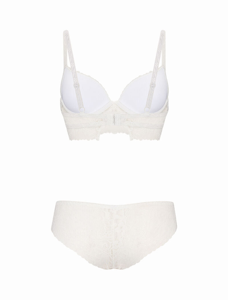 Ensemble à large bande dentelle - blanc - 2