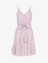 Robe effet cache coeur et à volants - rose - 1