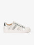 Sneakers à zébrures brillantes et gomme - blanc - 1