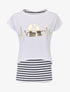 Ensemble débardeur marinière et crop top - blanc - 4