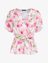 Top péplum à imprimé floral - rose - 1
