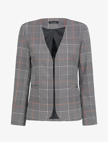 Blazer ouvert à imprimés - noir - 3