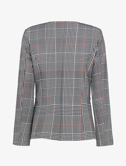 Blazer ouvert à imprimés - noir - 2