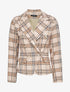 Blazer imprimé à boutons décoratifs - rose - 1