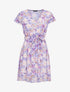 Robe imprimée en voile - lilas - 1