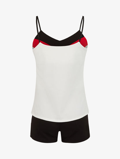 Ensemble débardeur et short strassé - noir - 2