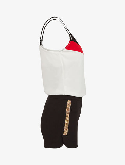 Ensemble débardeur et short strassé - noir - 3