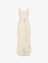 Robe longue à volant imprimé losanges - ecru - 3